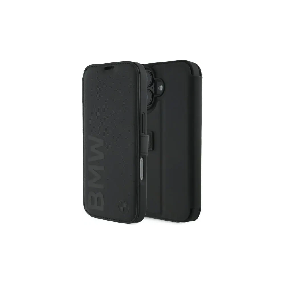 Wholesale BMW BMBKP16S23RMRLK Apple iPhone 16 bookcase Signature Leather Wordmark black - BMW733 - {ean13} - Hurt