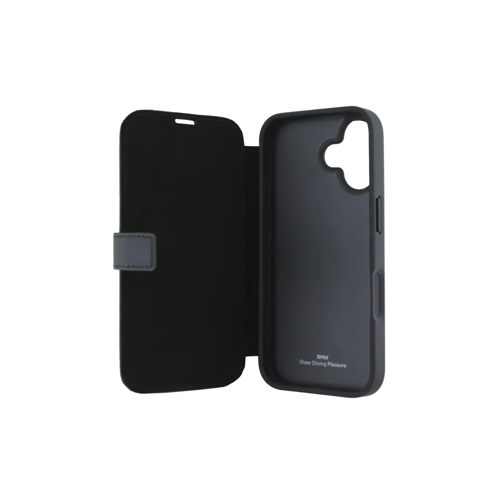 Hurtownia GSM - BMW BMBKP16S23RMRLK Apple iPhone 16 Buchhülle Signature Leder Wordmark schwarz - BMW733 - {ean13} - Hurt