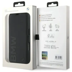 Hurtownia GSM - Etui BMW BMBKP16X23RMRLK Apple iPhone 16 Pro Max bookcase Signature Leather Wordmark czarny/black - BMW734 - {ean13} - Hurt