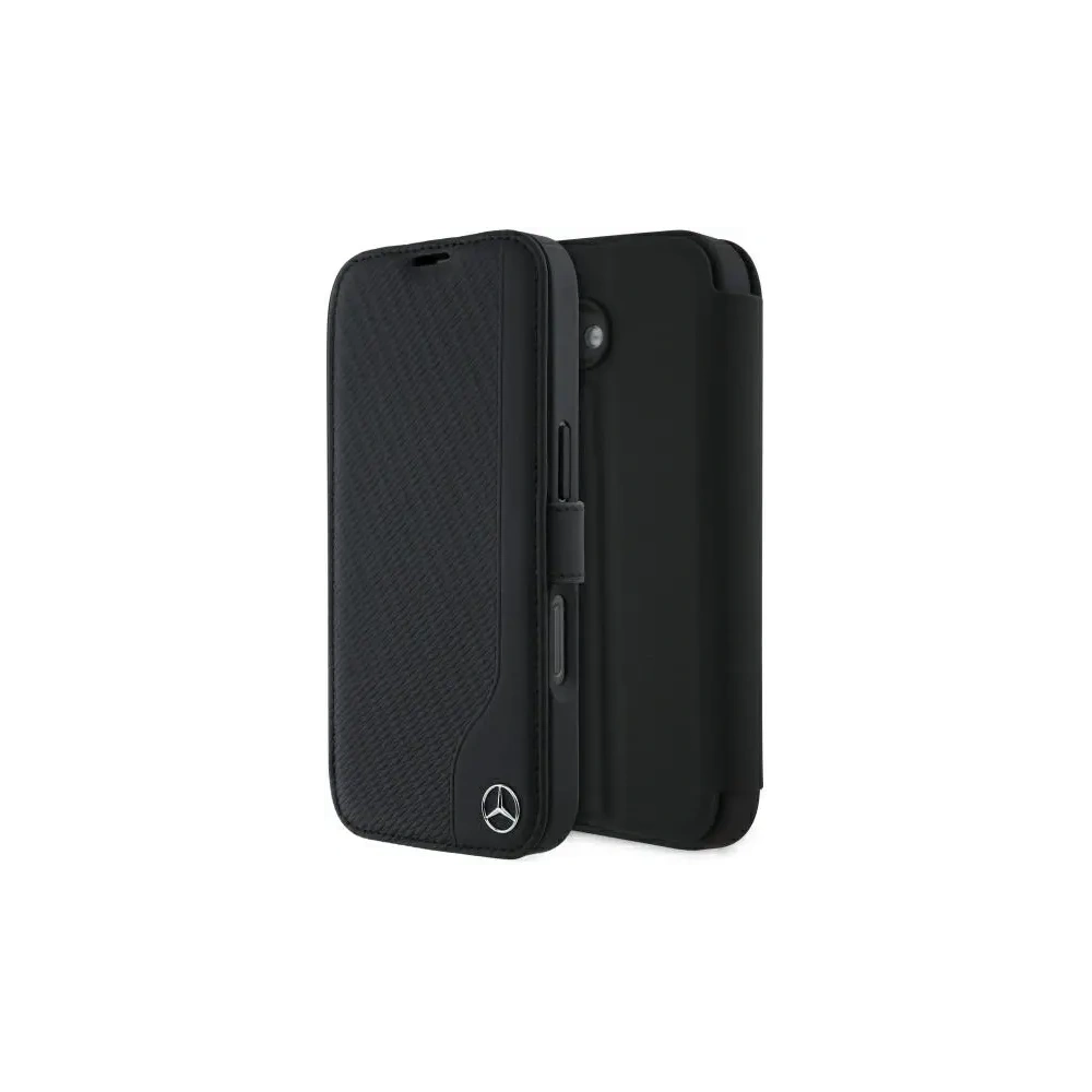 Hurtownia GSM - Mercedes MEBKP16S23RBGVK Apple iPhone 16 Buchhülle Leder Holzimitat schwarz - MRS299 - {ean13} - Hurt