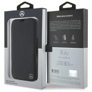 Hurtownia GSM - Mercedes MEBKP16S23RBGVK Apple iPhone 16 Buchhülle Leder Holzimitat schwarz - MRS299 - {ean13} - Hurt