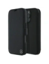 Etui Mercedes MEBKP16X23RBGVK Apple iPhone 16 Pro Max kniha kožené dřevo imitace černé/black