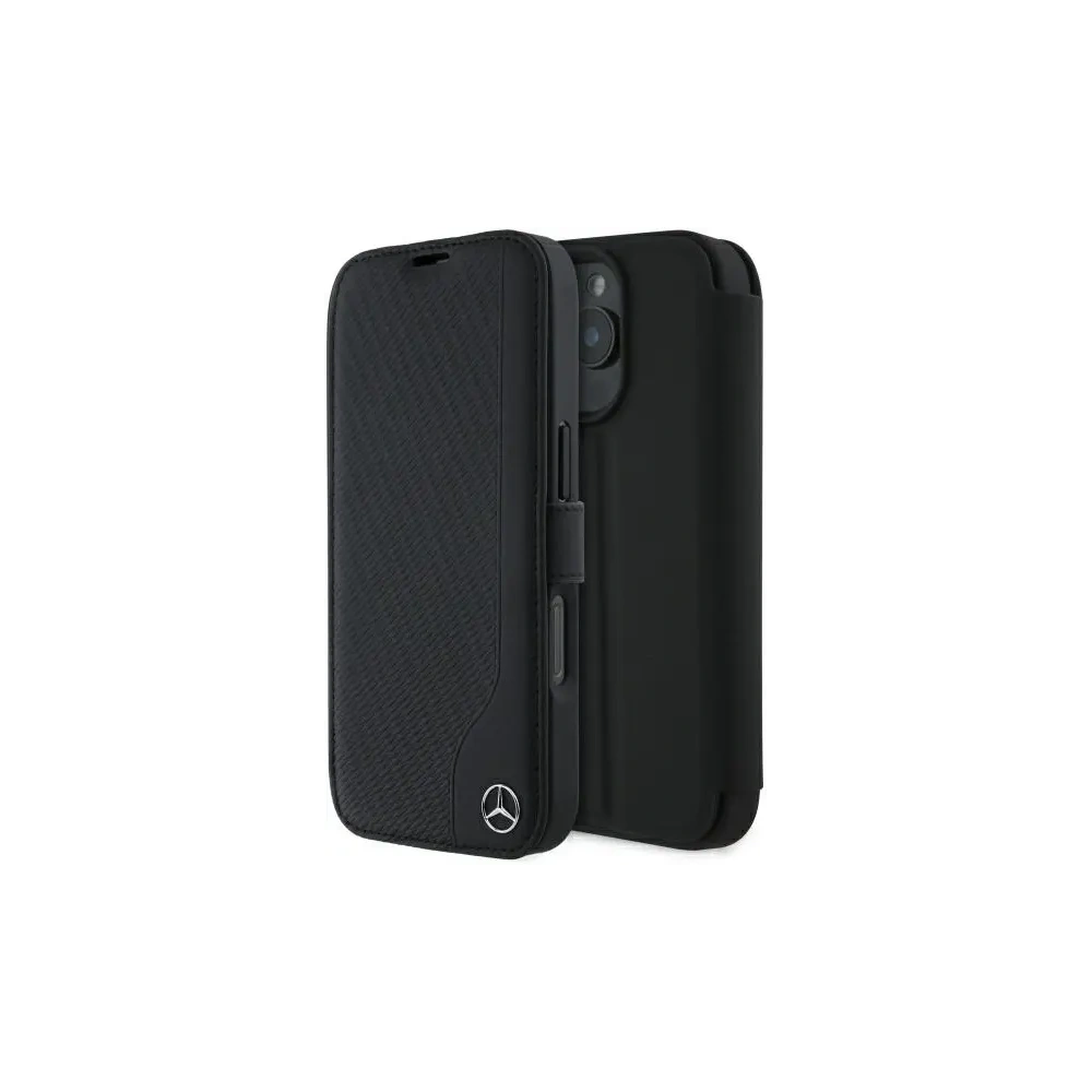 Hurtownia GSM - Etui Mercedes MEBKP16X23RBGVK Apple iPhone 16 Pro Max bookcase Leather Wood Imitation czarny/black - MRS300 - {ean13} - Hurt