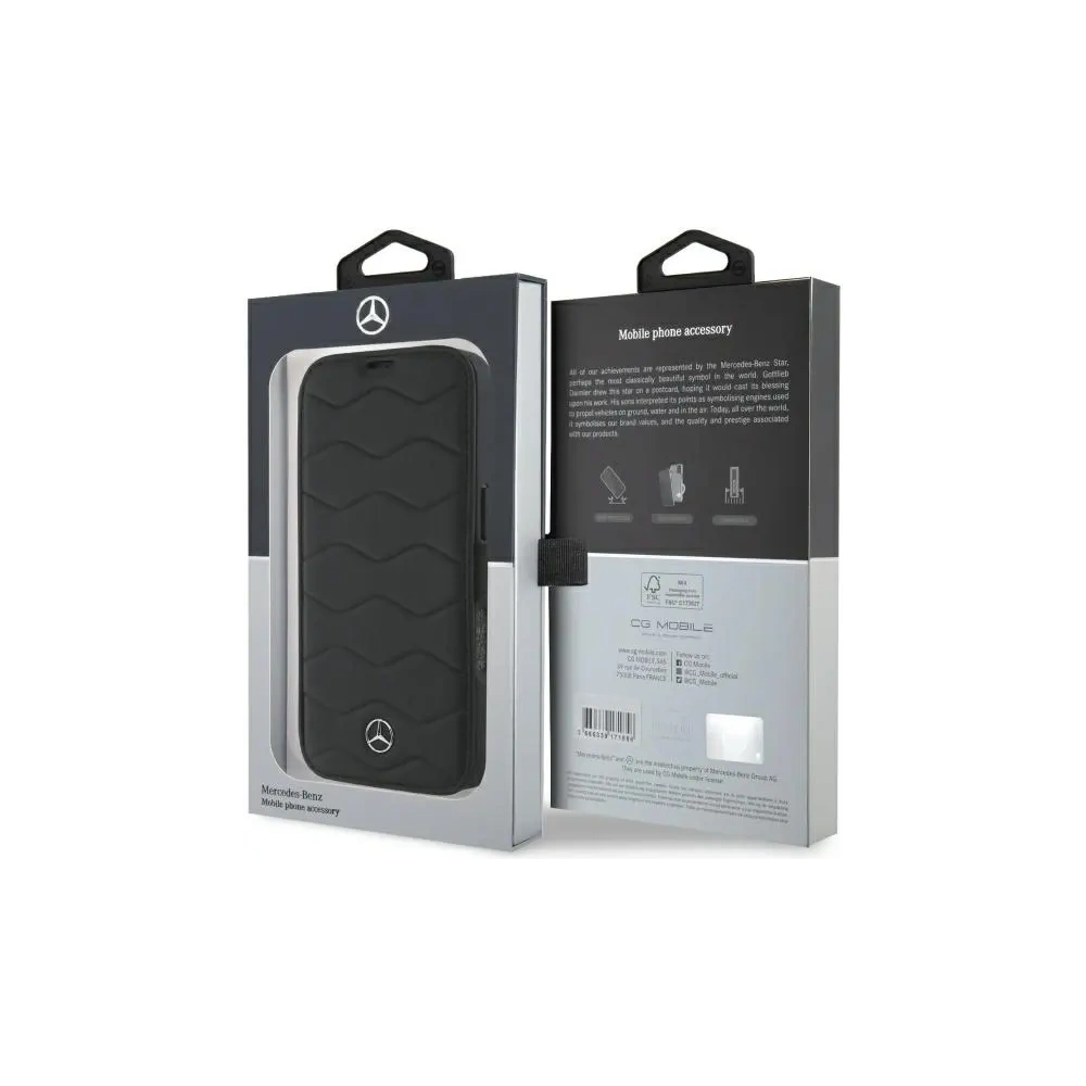 Hurtownia GSM - Etui Mercedes MEBKP16X23RWRSK Apple iPhone 16 Pro Max knížkový obal MB Waves Leather černý/black - MRS301 - {ean13} - Hurt