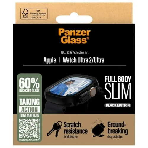 Szkło ochronne PanzerGlass Full Body Slim Apple Watch Ultra 2 / Ultra 49mm czarny/black