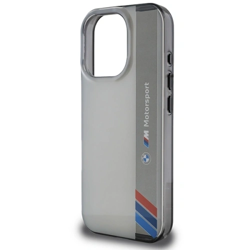 Etui BMW BMHCP16L23HTFEG Apple iPhone 16 Pro hardcase Motorsport IML Vertical Stripe szary/grey