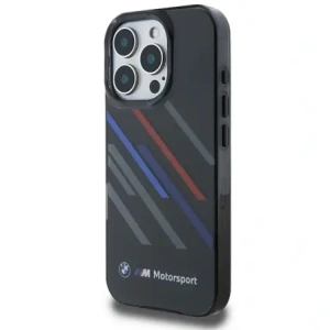 Hurtownia GSM - Etui BMW BMHCP16L23HTRAK Apple iPhone 16 Pro hardcase Motorsport IML Random Stripes czarny/black - BMW737 - {ean13} - Hurt