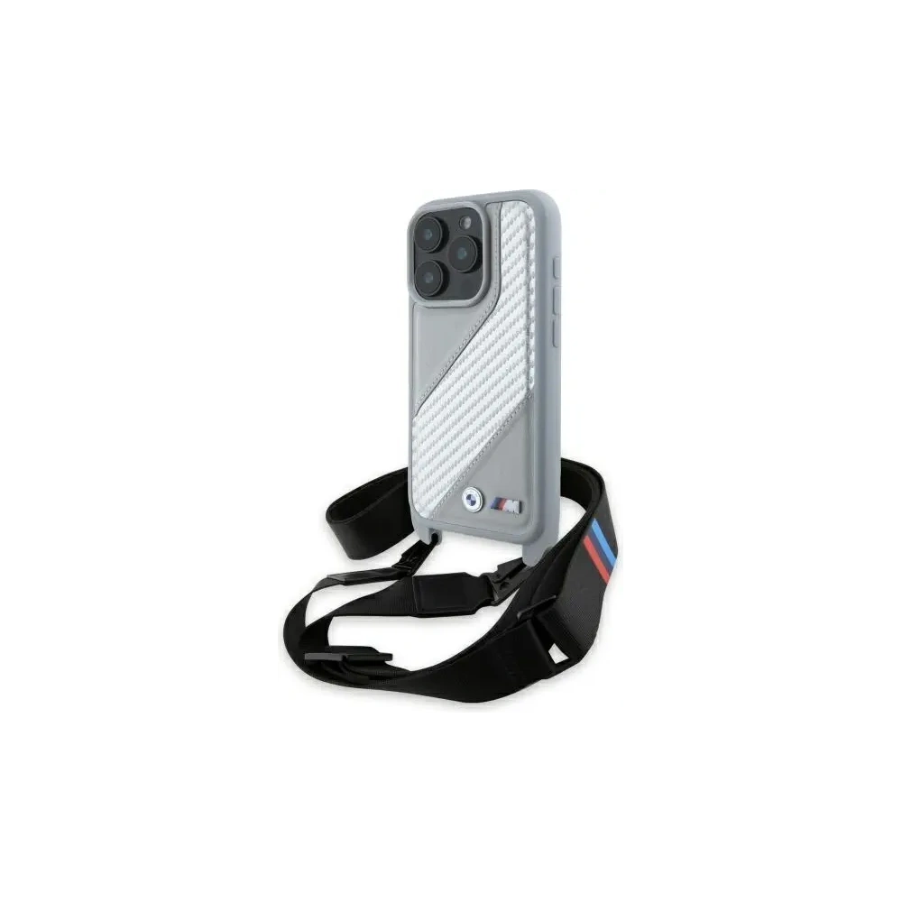 Wholesale BMW BMHCP16L23PSCCG Apple iPhone 16 Pro hardcase M Edition Carbon Stripe & Strap grey - BMW739 - {ean13} - Hurt