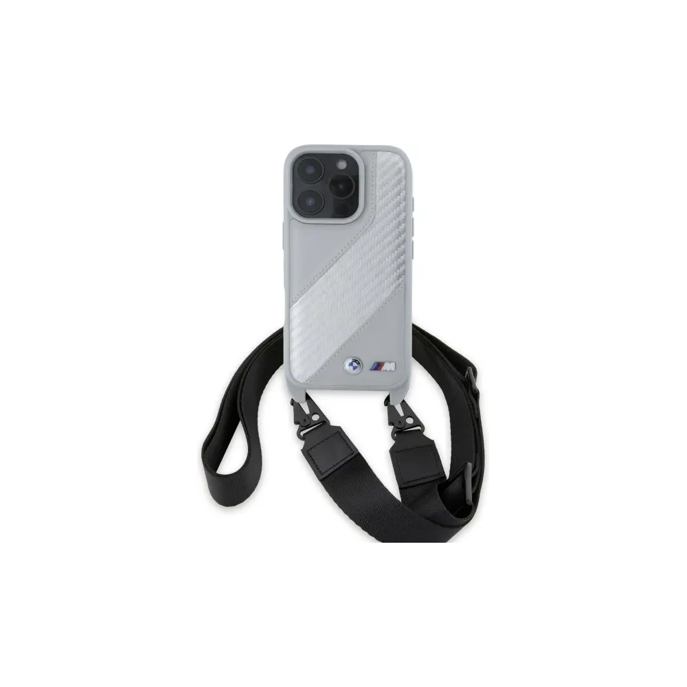 Wholesale BMW BMHCP16L23PSCCG Apple iPhone 16 Pro hardcase M Edition Carbon Stripe & Strap grey - BMW739 - {ean13} - Hurt