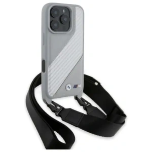 Hurtownia GSM - Etui BMW BMHCP16L23PSCCG Apple iPhone 16 Pro hardcase M Edition Carbon Stripe & Strap szary/grey - BMW739 - {ean13} - Hurt