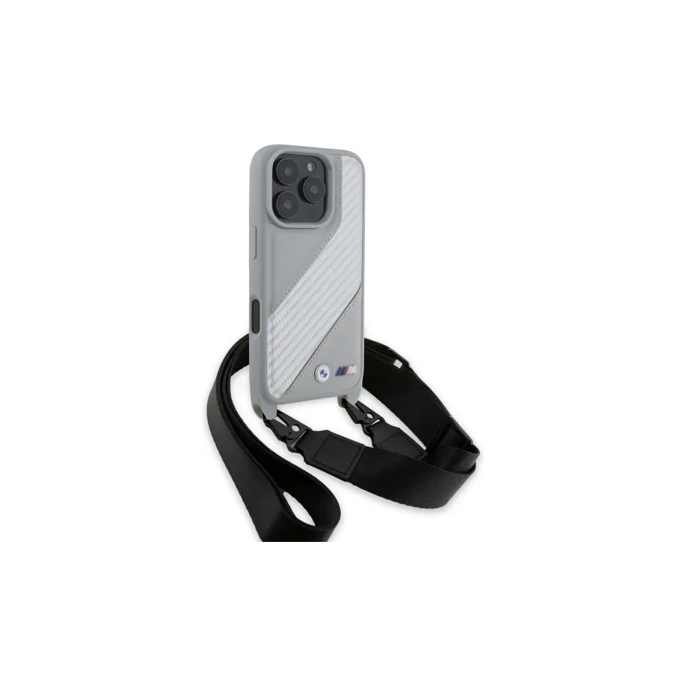 Wholesale BMW BMHCP16L23PSCCG Apple iPhone 16 Pro hardcase M Edition Carbon Stripe & Strap grey - BMW739 - {ean13} - Hurt