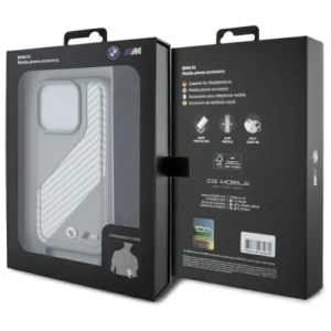 Hurtownia GSM - Etui BMW BMHCP16L23PSCCG Apple iPhone 16 Pro hardcase M Edition Carbon Stripe & Strap szary/grey - BMW739 - {ean13} - Hurt