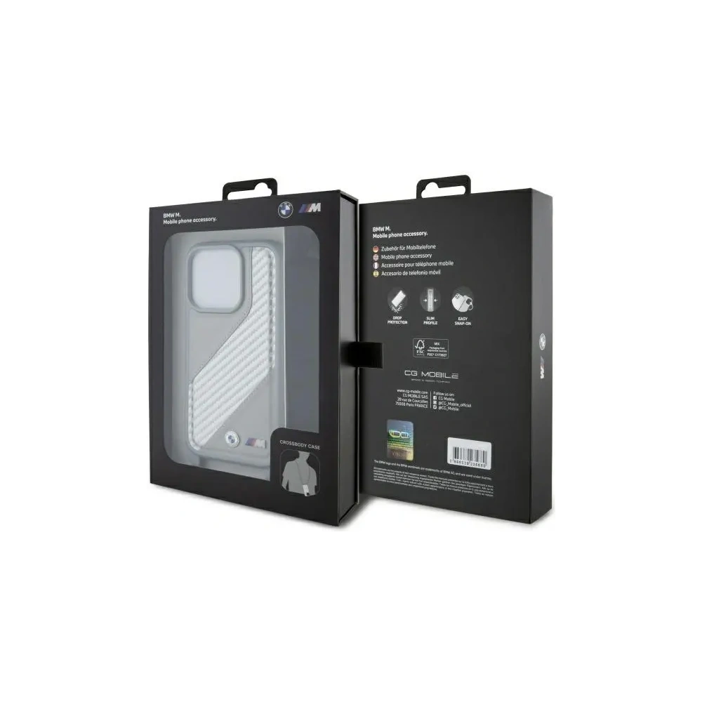 Wholesale BMW BMHCP16L23PSCCG Apple iPhone 16 Pro hardcase M Edition Carbon Stripe & Strap grey - BMW739 - {ean13} - Hurt