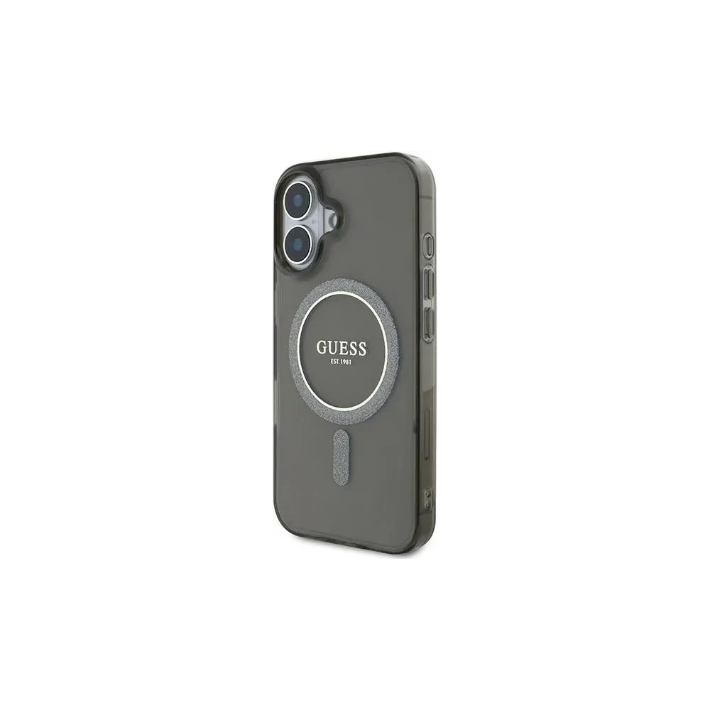 Hurtownia GSM - Guess GUHMP16MHFGEREK Apple iPhone 16 Plus kemény tok IML Glitter Circle MagSafe fekete - GUE4194 - {ean13} - Hurt