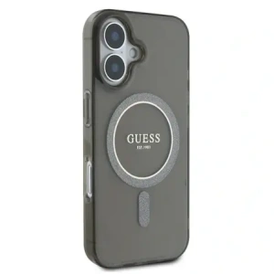 Wholesale Guess GUHMP16MHFGEREK Apple iPhone 16 Plus hardcase IML Glitter Circle MagSafe black - GUE4194 - {ean13} - Hurt