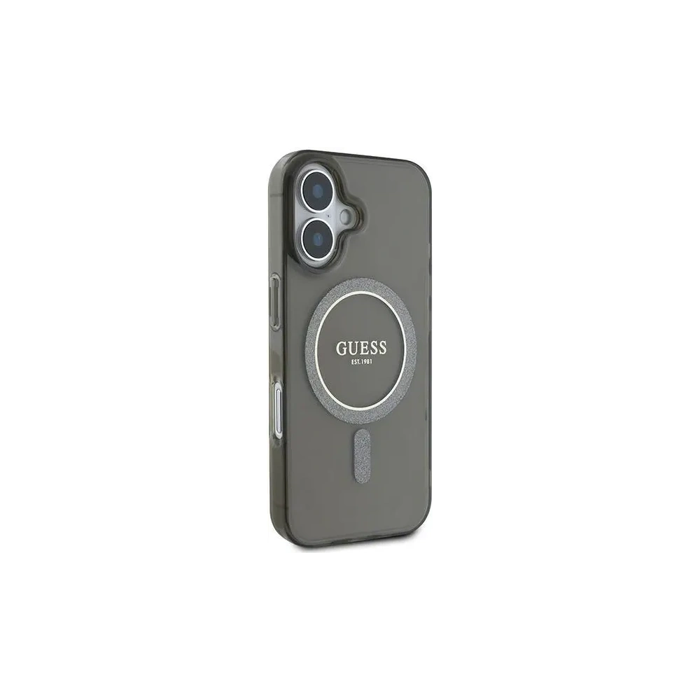 Hurtownia GSM - Guess GUHMP16MHFGEREK Apple iPhone 16 Plus kemény tok IML Glitter Circle MagSafe fekete - GUE4194 - {ean13} - Hurt