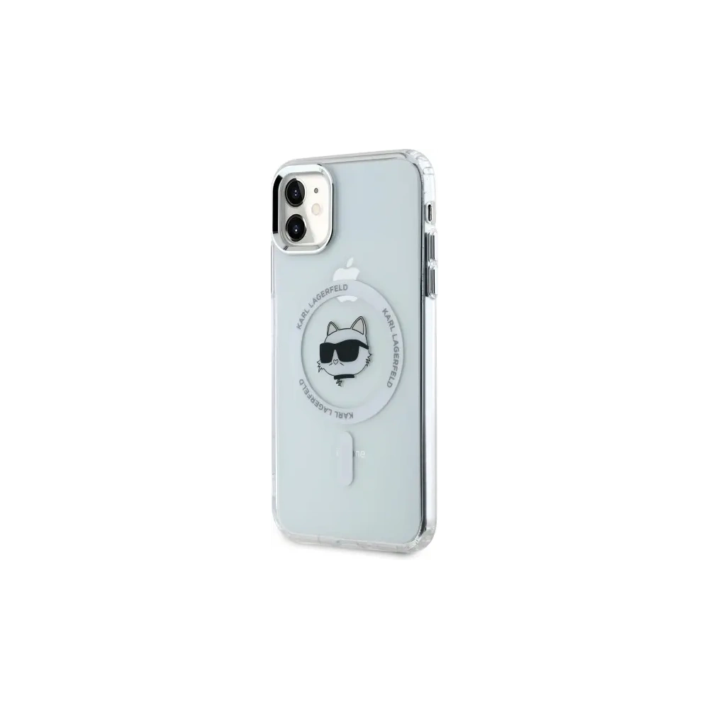 Hurtownia GSM - Karl Lagerfeld KLHMN61HLSCHH Apple iPhone 11 / XR Hartschale IML Metall Choupette Kopf MagSafe weiß - KLD21821 - {ean13} - Hurt