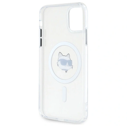 Etui Karl Lagerfeld KLHMN61HLSCHH Apple iPhone 11 / XR hardcase IML Metal Choupette Head MagSafe biały/white