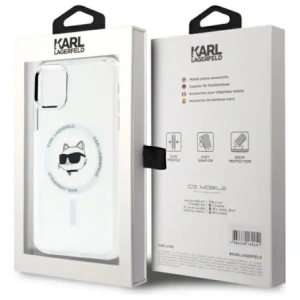Hurtownia GSM - Karl Lagerfeld KLHMN61HLSCHH Apple iPhone 11 / XR hardcase IML Metal Choupette Head MagSafe alb - KLD21821 - {ean13} - Hurt