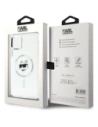 Wholesale Karl Lagerfeld KLHMN61HLSCHH Apple iPhone 11 / XR hardcase IML Metal Choupette Head MagSafe white - KLD21821 - {ean13} - Hurt