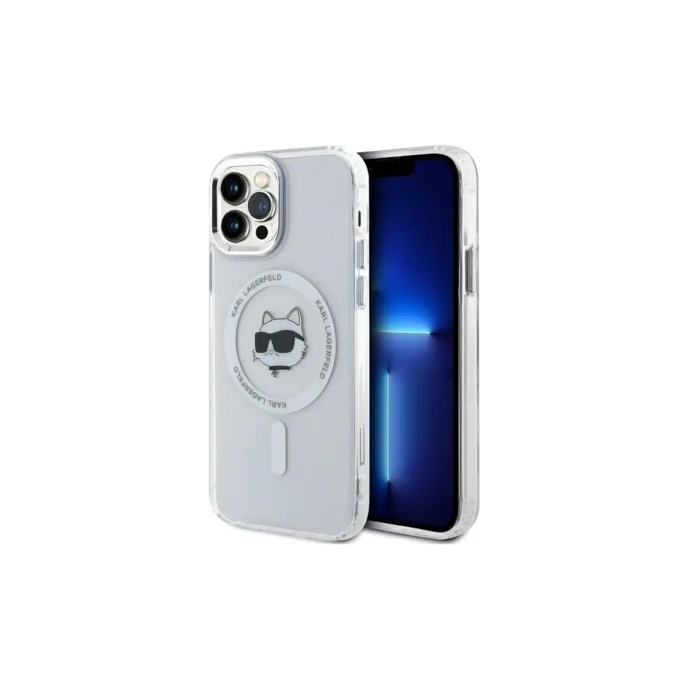 Hurtownia GSM - Etui Karl Lagerfeld KLHMP12MHLSCHH Apple iPhone 12 / 12 Pro hardcase IML Metal Choupette Head MagSafe bílý/white - KLD21822 - {ean13} - Hurt