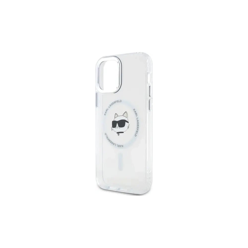 Hurtownia GSM - Karl Lagerfeld KLHMP12MHLSCHH Apple iPhone 12 / 12 Pro Hartschale IML Metall Choupette Kopf MagSafe weiß - KLD21822 - {ean13} - Hurt