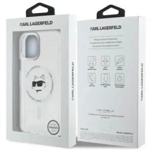 Hurtownia GSM - Etui Karl Lagerfeld KLHMP12MHLSCHH Apple iPhone 12 / 12 Pro hardcase IML Metal Choupette Head MagSafe bílý/white - KLD21822 - {ean13} - Hurt