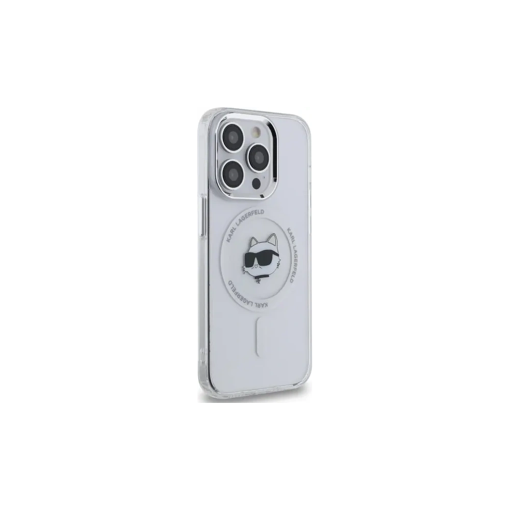 Hurtownia GSM - Karl Lagerfeld KLHMP13LHLSCHH Apple iPhone 13 Pro keménytok IML Fém Choupette Fej MagSafe fehér - KLD21823 - {ean13} - Hurt