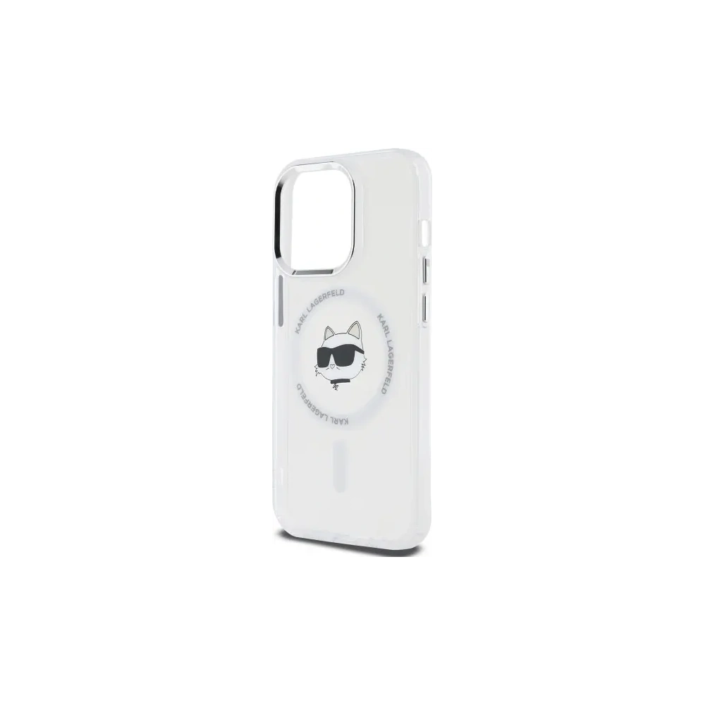 Hurtownia GSM - Karl Lagerfeld KLHMP13LHLSCHH Apple iPhone 13 Pro hardcase IML Metal Choupette Head MagSafe alb - KLD21823 - {ean13} - Hurt
