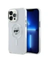 Karl Lagerfeld KLHMP13XHLSCHH Apple iPhone 13 Pro Max Hardcase IML Metall Choupette Kopf MagSafe weiß