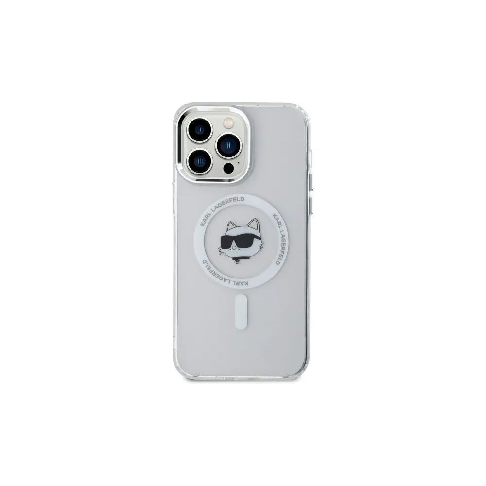 Hurtownia GSM - Karl Lagerfeld KLHMP13XHLSCHH Apple iPhone 13 Pro Max Hardcase IML Metall Choupette Kopf MagSafe weiß - KLD21824 - {ean13} - Hurt
