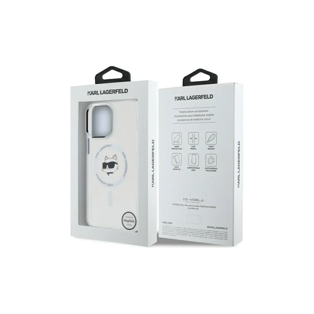 Hurtownia GSM - Karl Lagerfeld KLHMP13XHLSCHH Apple iPhone 13 Pro Max Hardcase IML Metall Choupette Kopf MagSafe weiß - KLD21824 - {ean13} - Hurt