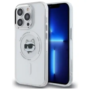 Hurtownia GSM - Karl Lagerfeld KLHMP14LHLSCHH Apple iPhone 14 Pro hardcase IML Metal Choupette Head MagSafe alb - KLD21825 - {ean13} - Hurt
