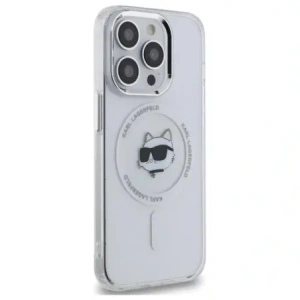 Hurtownia GSM - Karl Lagerfeld KLHMP14LHLSCHH Apple iPhone 14 Pro hardcase IML Metal Choupette Head MagSafe alb - KLD21825 - {ean13} - Hurt
