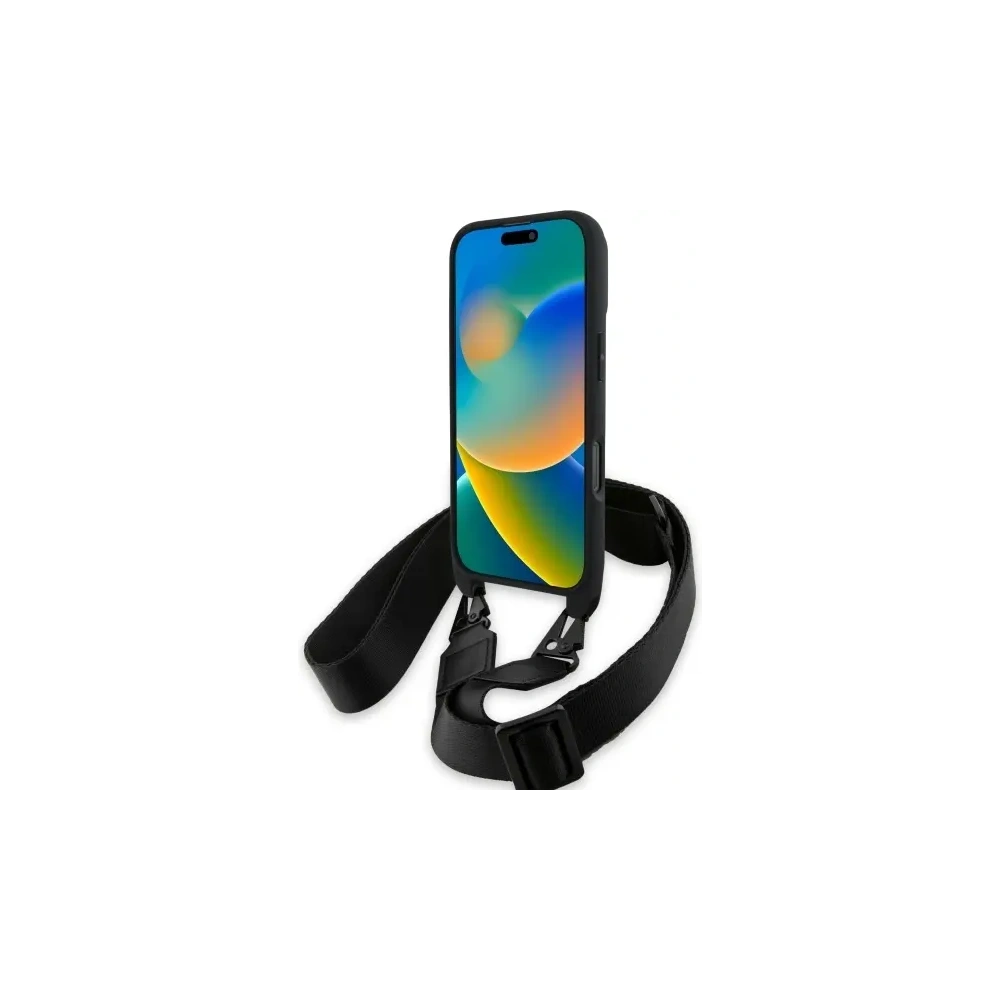 Hurtownia GSM - BMW BMHCP16L23PSVTK Apple iPhone 16 Pro Hardcase M Edition Carbon Tricolor Linien & Strap schwarz - BMW740 - {ean13} - Hurt