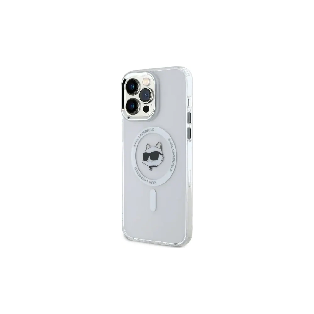 Hurtownia GSM - Karl Lagerfeld KLHMP14XHLSCHH Apple iPhone 14 Pro Max hardcase IML Metal Choupette Head MagSafe alb - KLD21826 - {ean13} - Hurt