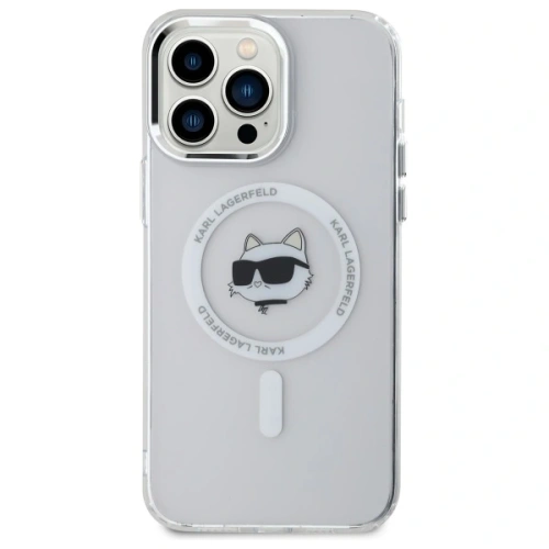 Etui Karl Lagerfeld KLHMP14XHLSCHH Apple iPhone 14 Pro Max hardcase IML Metal Choupette Head MagSafe biały/white