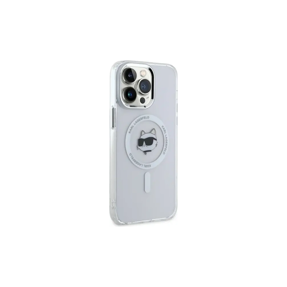 Hurtownia GSM - Karl Lagerfeld KLHMP14XHLSCHH Apple iPhone 14 Pro Max hardcase IML Metal Choupette Head MagSafe alb - KLD21826 - {ean13} - Hurt