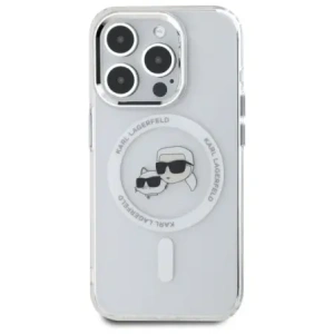 Hurtownia GSM - Karl Lagerfeld KLHMP15LHLSKCH Apple iPhone 15 Pro hardcase IML Metal Karl&Choupette Head MagSafe alb - KLD21828 - {ean13} - Hurt