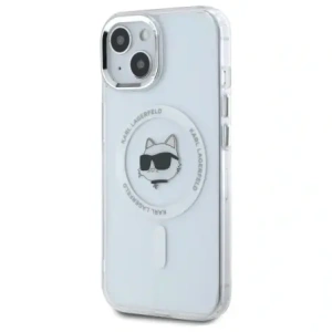 Hurtownia GSM - Karl Lagerfeld KLHMP15MHLSCHH Apple iPhone 15 Plus hardcase IML Metal Choupette Head MagSafe alb - KLD21829 - {ean13} - Hurt