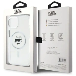 Hurtownia GSM - Karl Lagerfeld KLHMP15MHLSCHH Apple iPhone 15 Plus hardcase IML Metal Choupette Head MagSafe alb - KLD21829 - {ean13} - Hurt