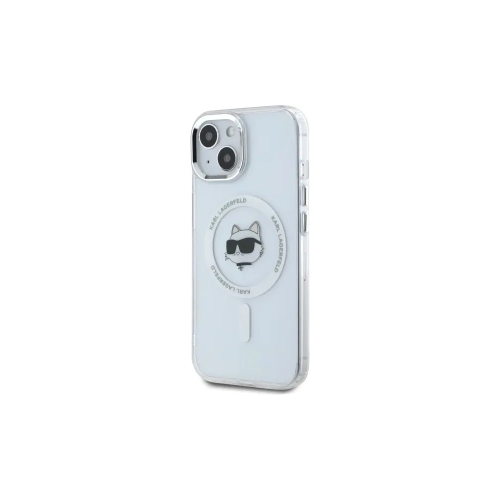 Hurtownia GSM - Karl Lagerfeld KLHMP15SHLSCHH Apple iPhone 15 Hartschale IML Metall Choupette Kopf MagSafe weiß - KLD21830 - {ean13} - Hurt