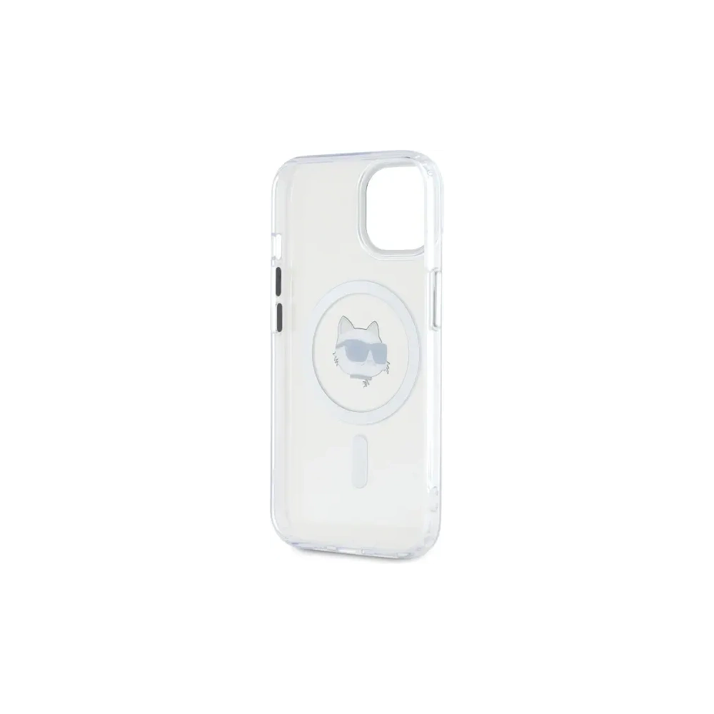 Hurtownia GSM - Karl Lagerfeld KLHMP15SHLSCHH Apple iPhone 15 hardcase IML Metal Choupette Head MagSafe alb - KLD21830 - {ean13} - Hurt