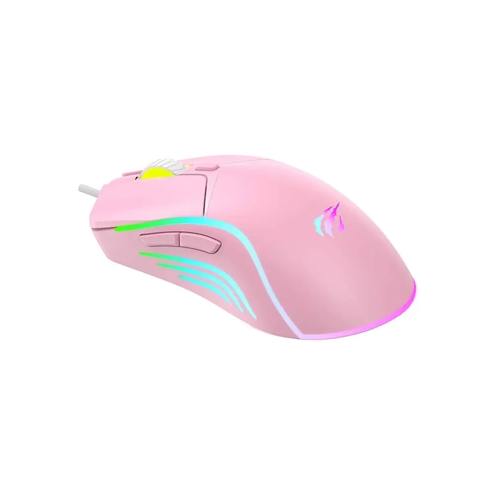 Hurtownia GSM - Havit MS1029 RGB kabelgebundene Gaming-Maus, 7 Tasten (rosa) - HVT304 - {ean13} - Hurt