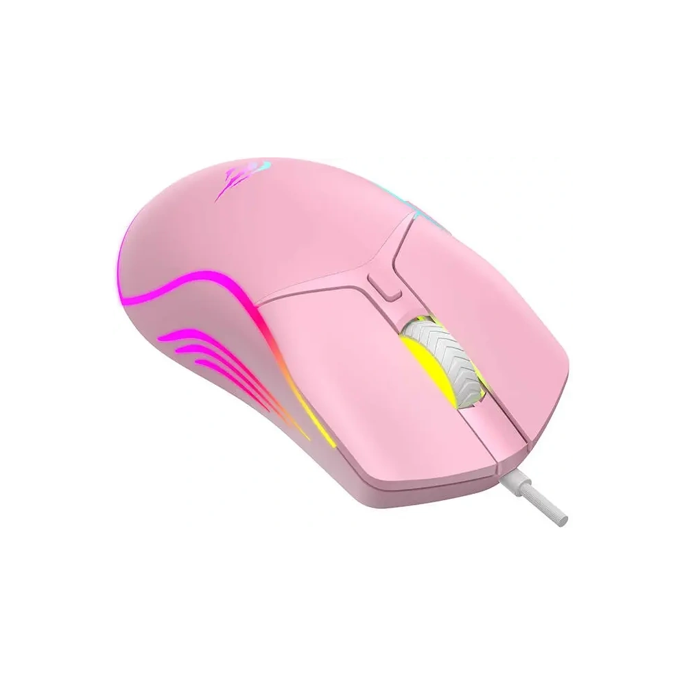 Hurtownia GSM - Havit MS1029 RGB kabelgebundene Gaming-Maus, 7 Tasten (rosa) - HVT304 - {ean13} - Hurt