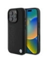 BMW BMHCP16LSLLBK Apple iPhone 16 Pro hardcase Leather Hot Stamp black