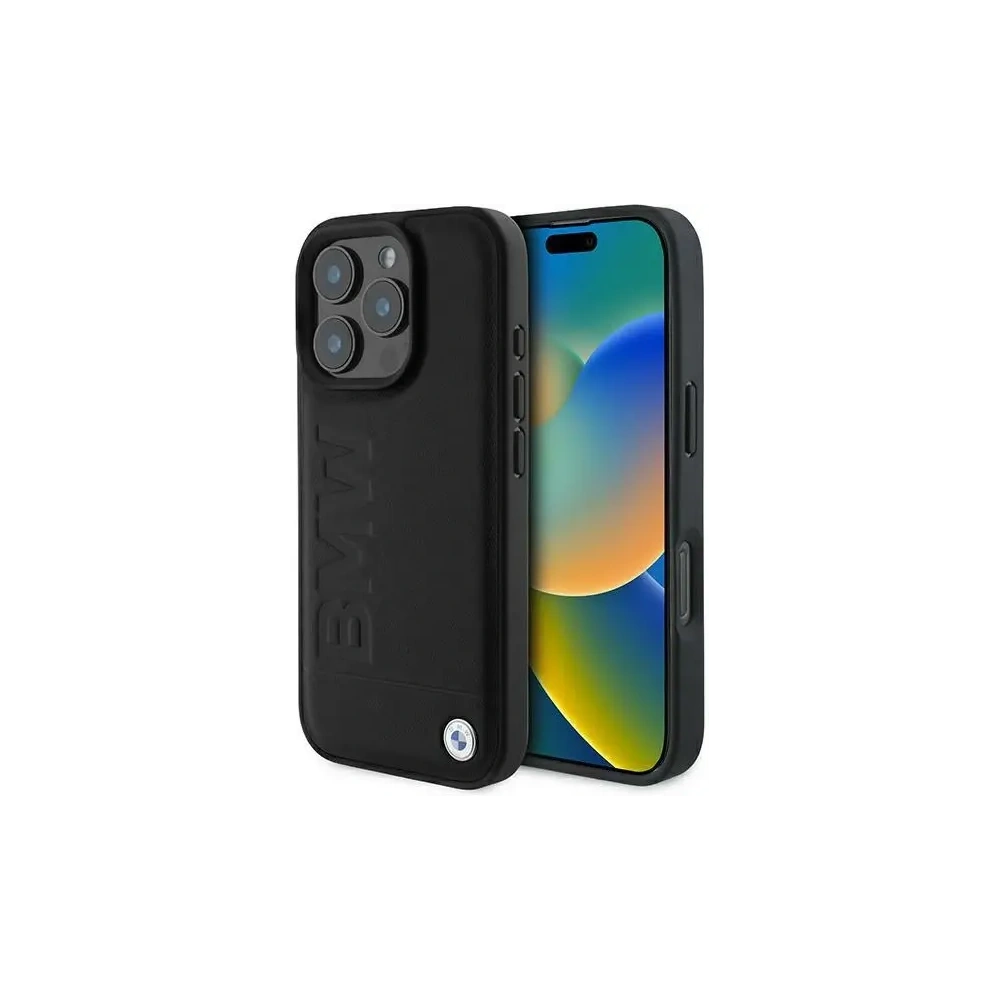 Hurtownia GSM - BMW BMHCP16LSLLBK Apple iPhone 16 Pro Hartschale Leder Heißprägung schwarz - BMW745 - {ean13} - Hurt