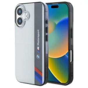 Hurtownia GSM - Etui BMW BMHCP16M23HTFEG Apple iPhone 16 Plus hardcase Motorsport IML Vertical Stripe šedá/grey - BMW746 - {ean13} - Hurt