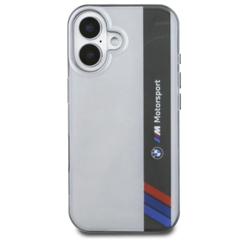 Etui BMW BMHCP16M23HTFEG Apple iPhone 16 Plus hardcase Motorsport IML Vertical Stripe szary/grey
