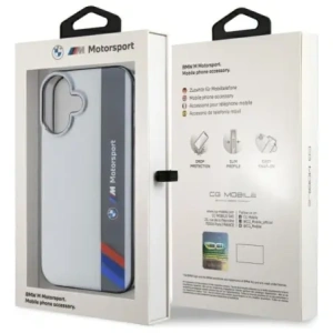 Hurtownia GSM - Etui BMW BMHCP16M23HTFEG Apple iPhone 16 Plus hardcase Motorsport IML Vertical Stripe šedá/grey - BMW746 - {ean13} - Hurt